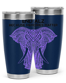 Purple Elephant Alzheimer Awareness 212#- alzheimers- Cotton Tank