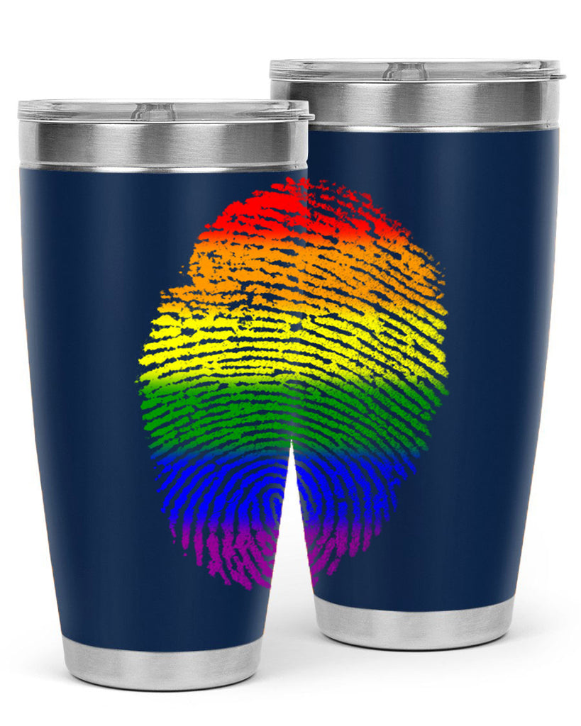 Rainbow Finger print 10#- lgbt- Tumbler