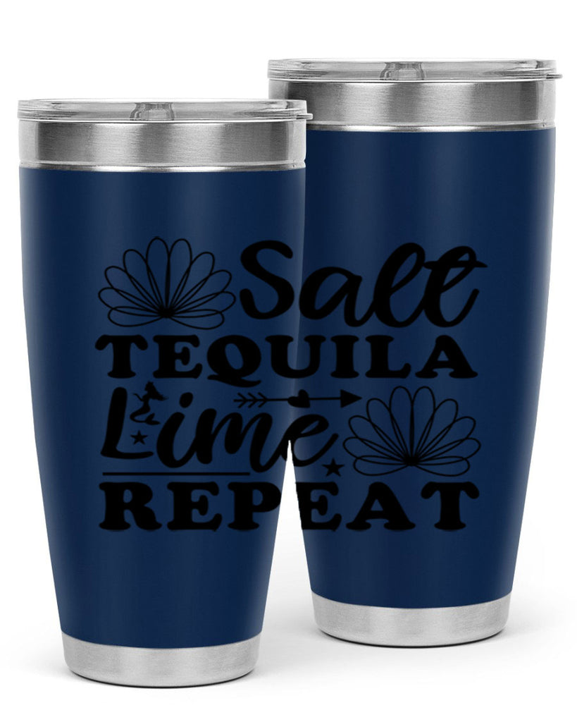 Salt Tequila Lime Repeat 557#- mermaid- Tumbler