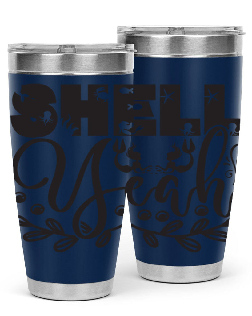 Shell yeah 595#- mermaid- Tumbler