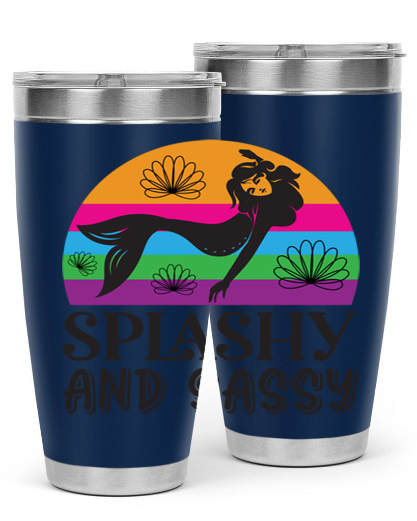 Splashy and sassy 623#- mermaid- Tumbler