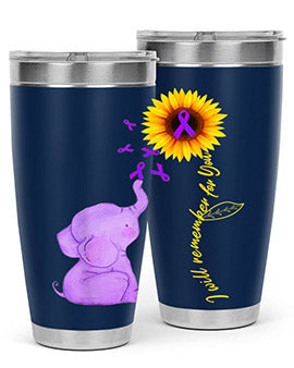 Sunflower Alzheimer Awareness shirt I Will Remember For You 215#- alzheimers- Tumbler