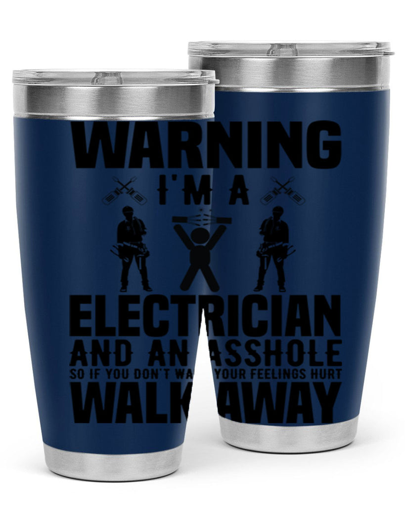 Warning Style 4#- electrician- tumbler