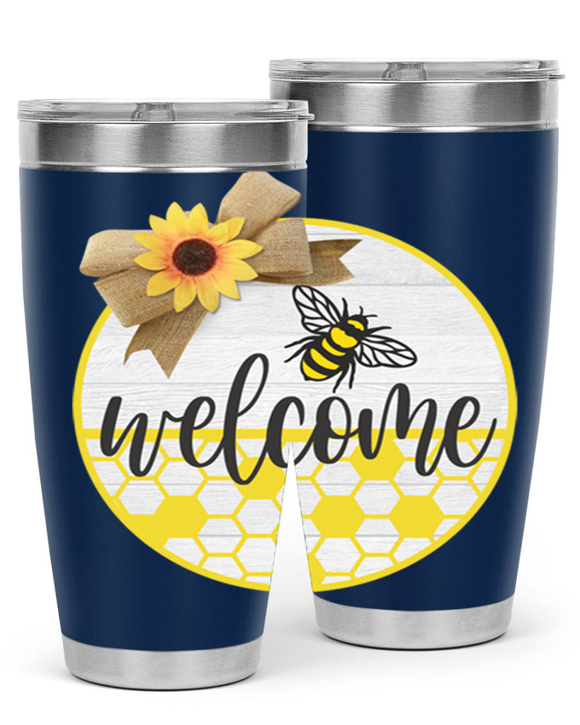 Welcome Bee and hive Mockup566#- spring- Tumbler