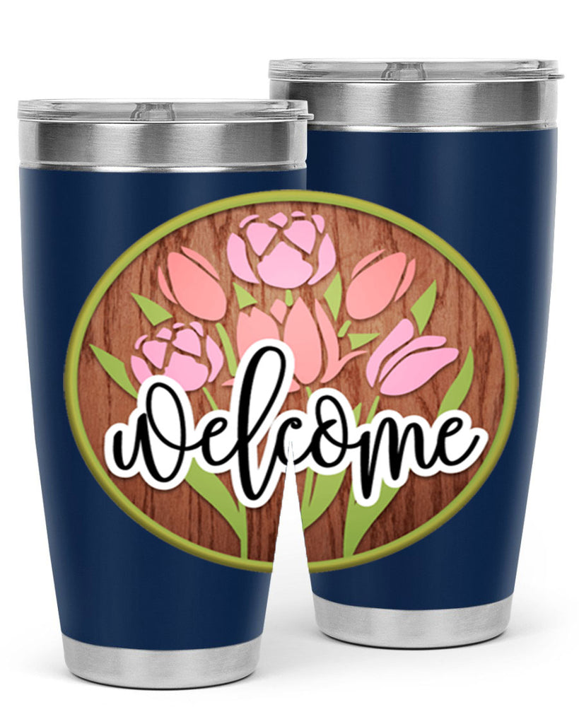 Welcome flowers bouquet Mockup570#- spring- Tumbler