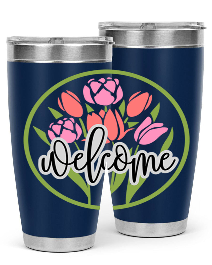 Welcome flowers bouquet571#- spring- Tumbler