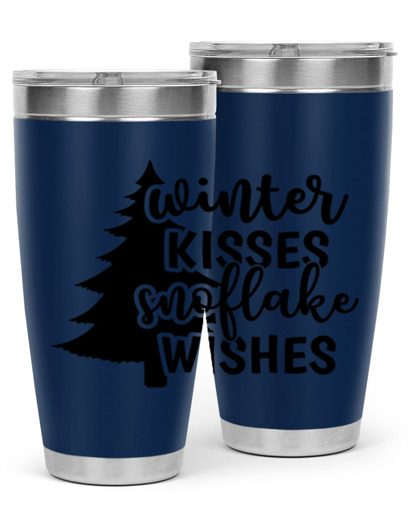 Winter Kisses Snoflake Wishes518#- winter- Tumbler