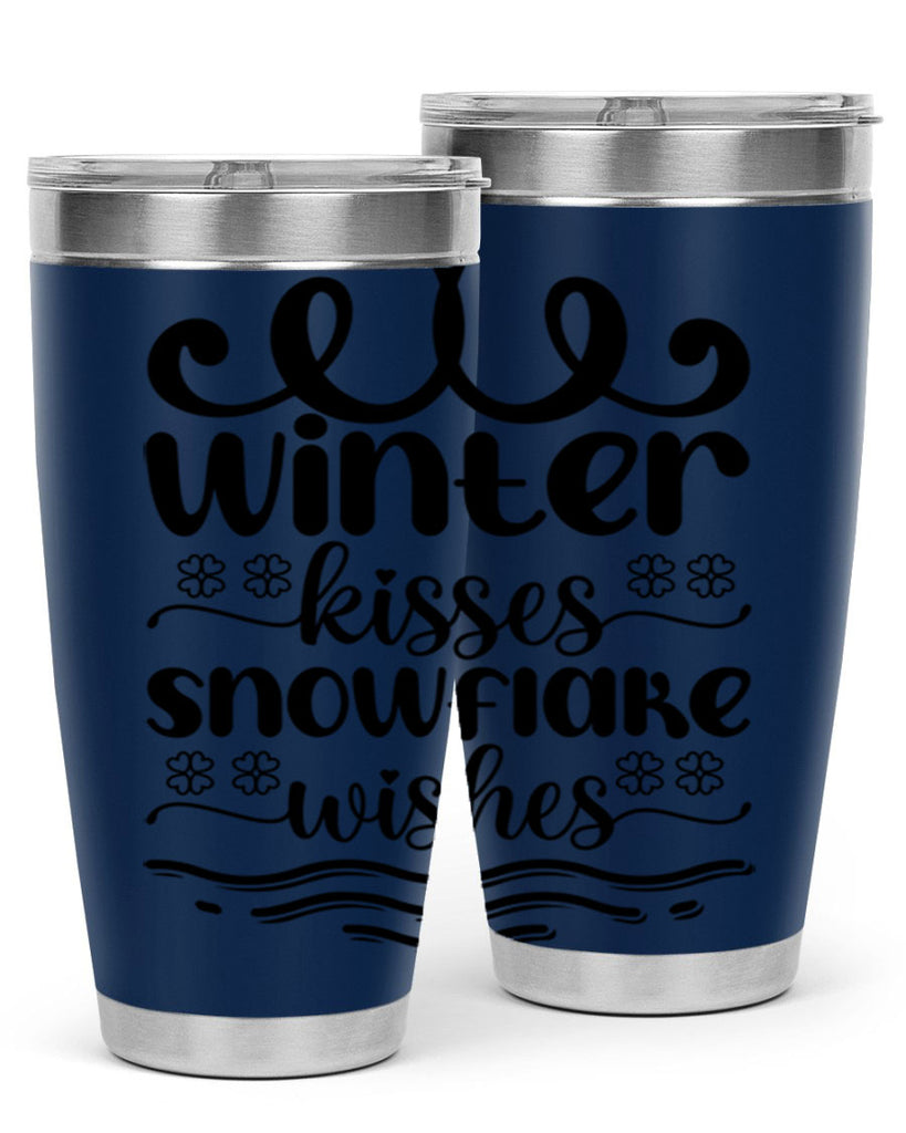 Winter Kisses Snowflake Wishes 562#- winter- Tumbler