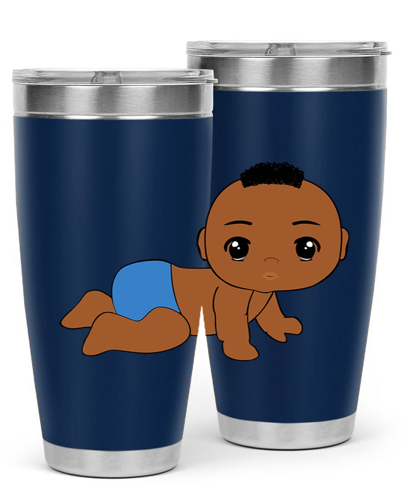 black baby boy 9#- black men - boys- tumbler