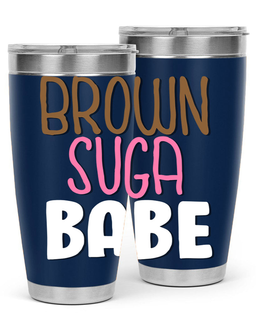 brown suga babe 190#- black words phrases- Cotton Tank