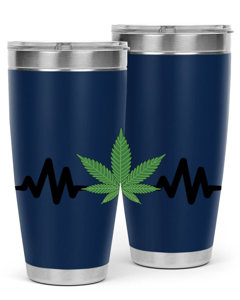 cannabis heartbeat 46#- marijuana- Tumbler