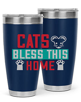 cats bless this home Style 36#- cat- Tumbler