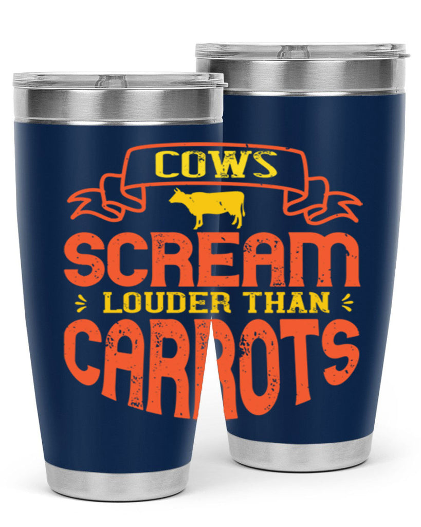 cows scream louder than carrots 71#- vegan- Tumbler