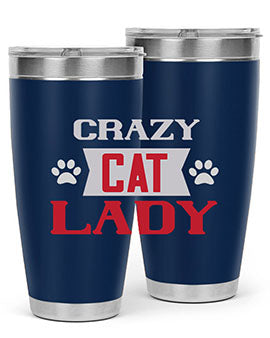 crazy cat lady Style 44#- cat- Tumbler