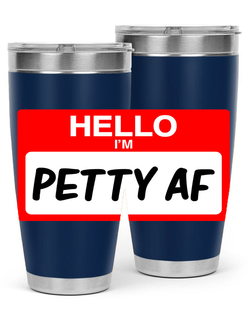 hello im pettyaf 130#- black words phrases- Cotton Tank