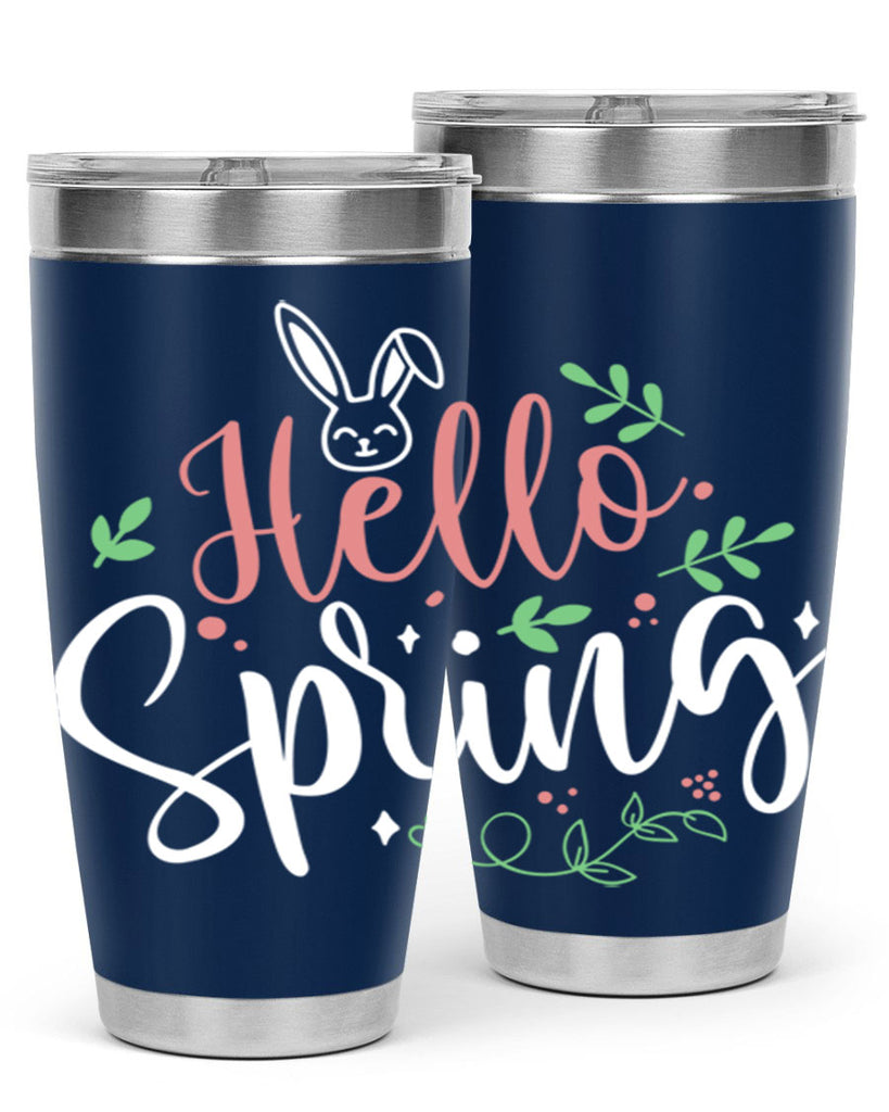 hello spring 77#- easter- Tumbler