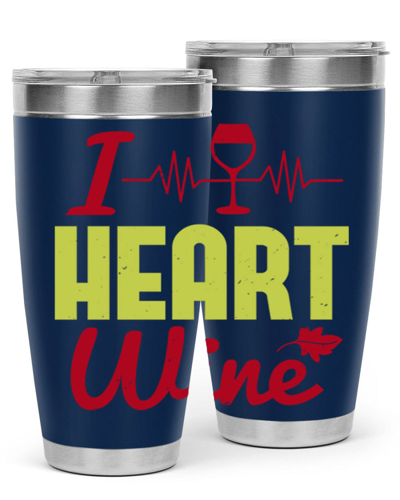 i heart wine 211#- wine- Tumbler