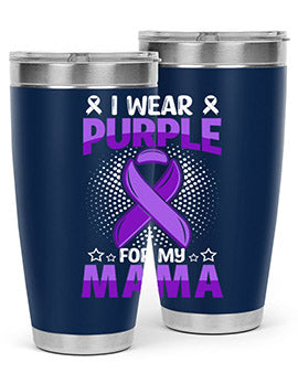 i wear purple for mama 173#- alzheimers- Tumbler