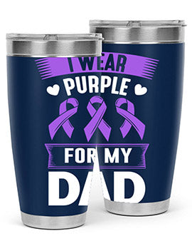 i wear purple for my 186#- alzheimers- Tumbler