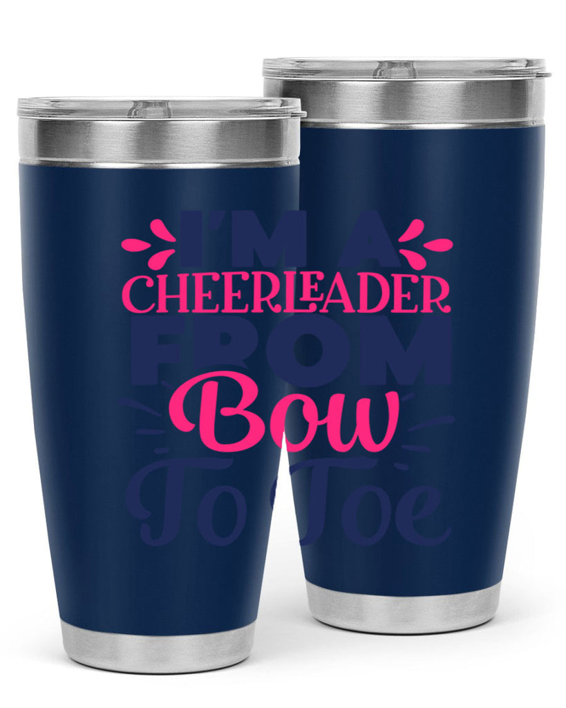 im a cheerleader bow to toe 1741#- cheer- Tumbler