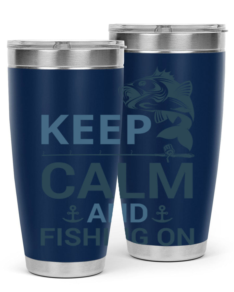 keep calm 65#- fishing- Tumbler