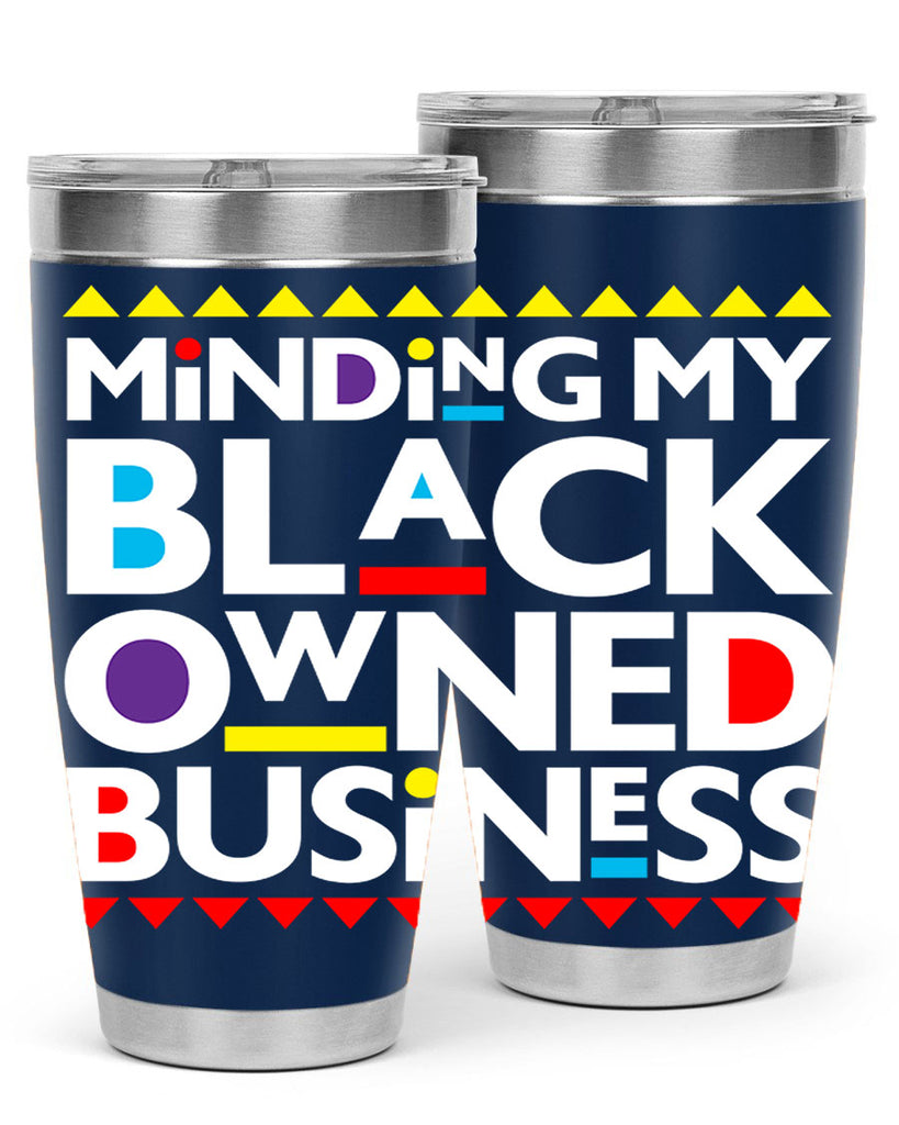 minding my black ownedbusiness 68#- black words phrases- Cotton Tank