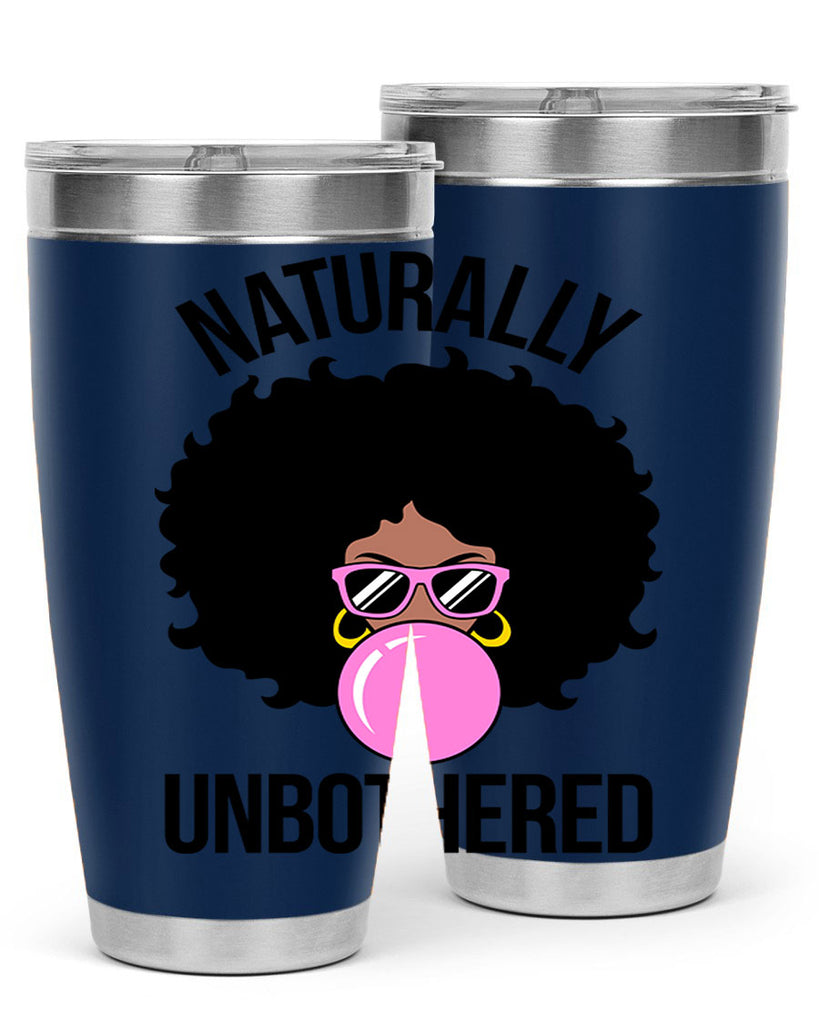 naturally unbothered afro woman 64#- black words phrases- Cotton Tank