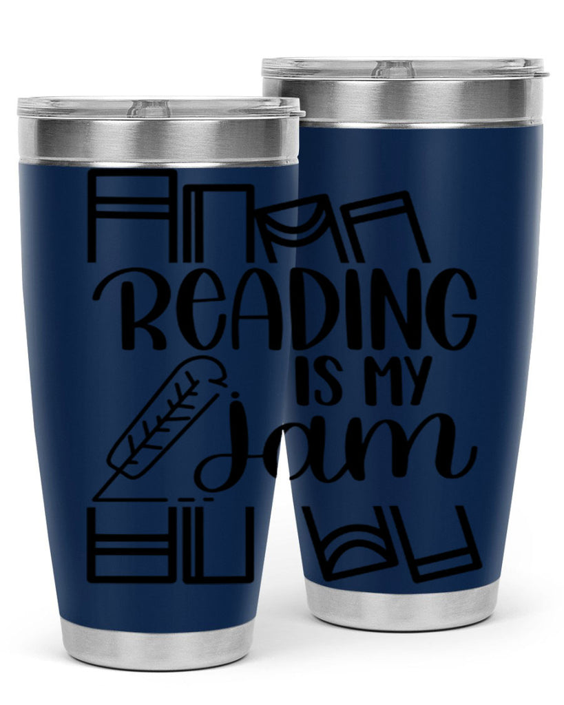 reading is my jam 29#- reading- Tumbler