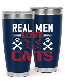 real man love cats Style 113#- cat- Tumbler