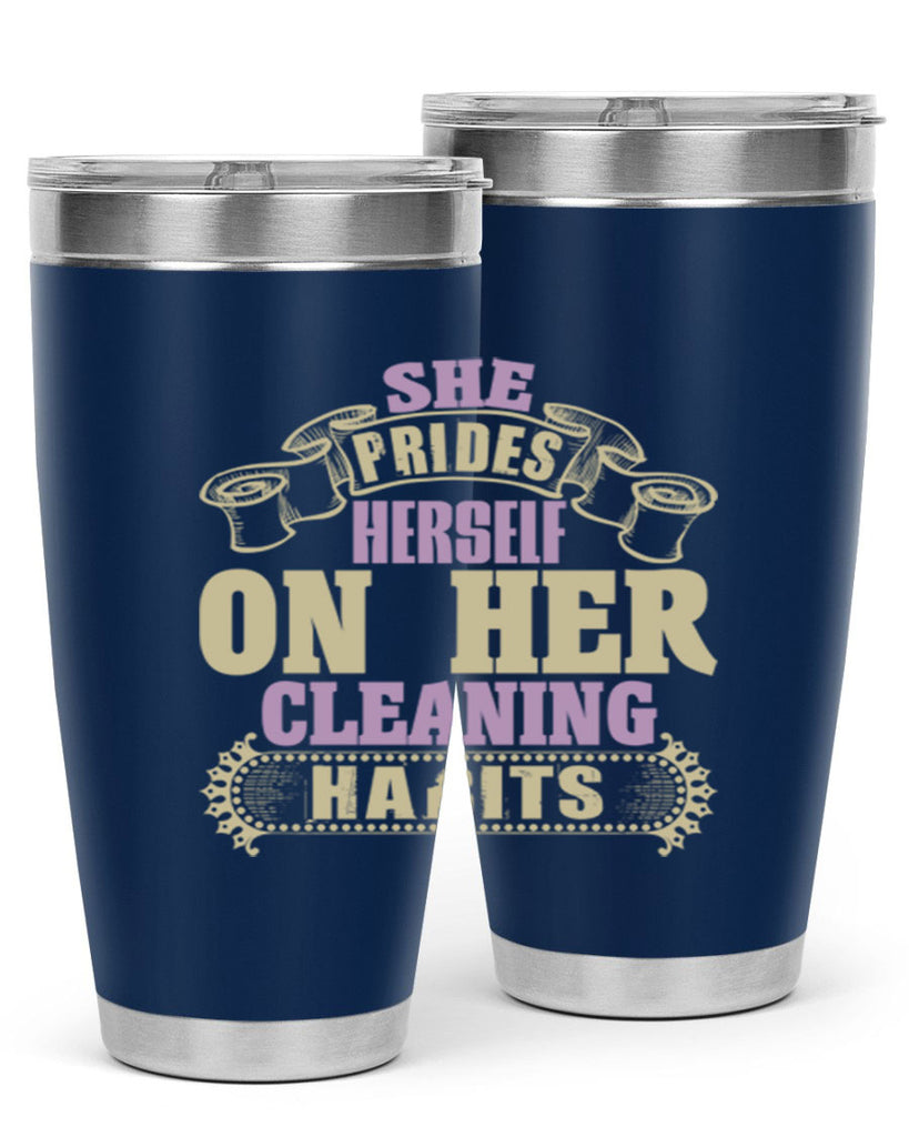 she prides hereself on her cleaning habits Style 14#- cleaner- tumbler