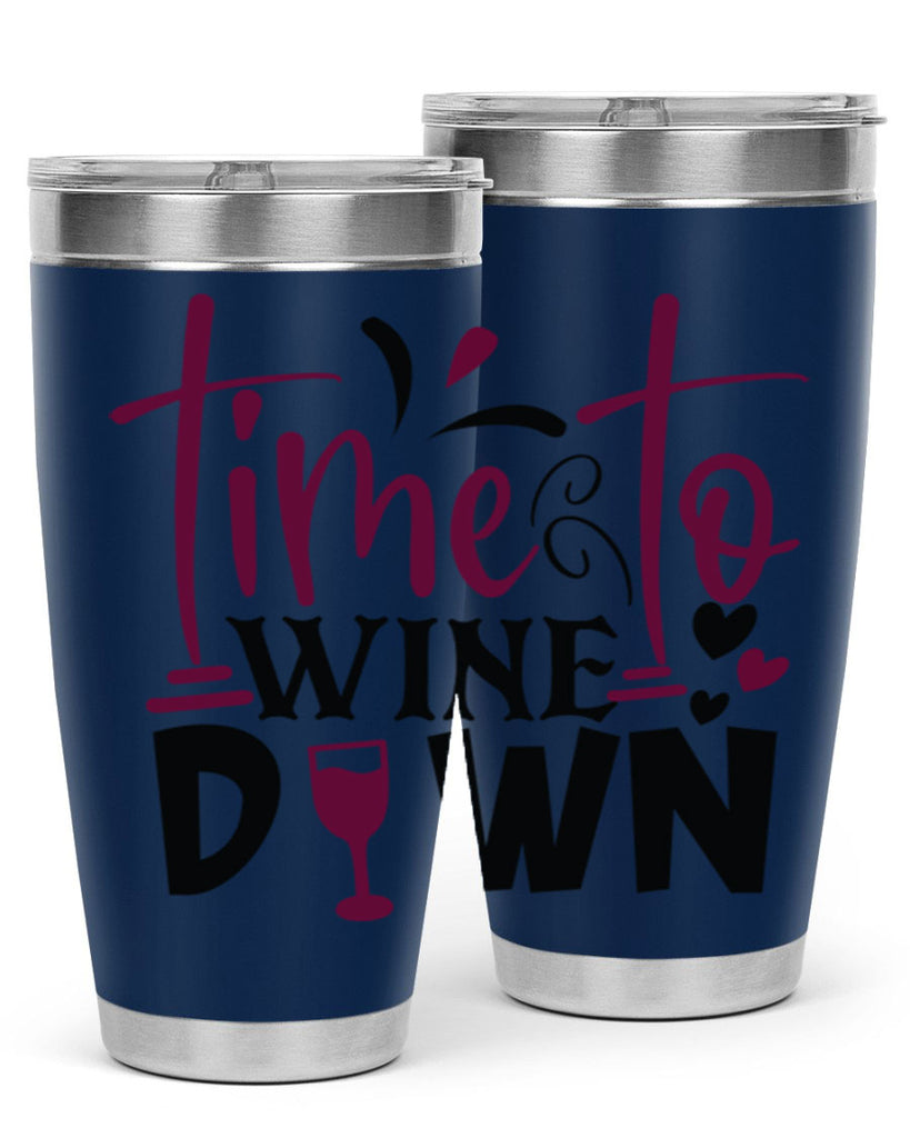 time to wine down 149#- wine- Tumbler