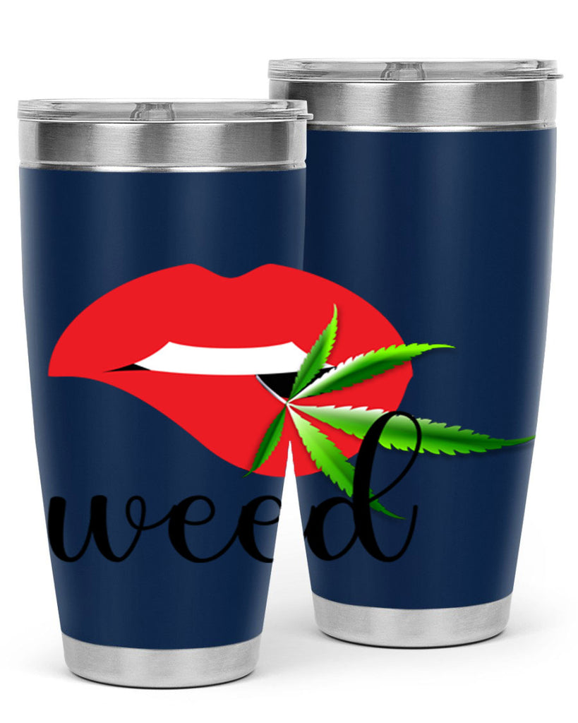 weed lips 297#- marijuana- Tumbler