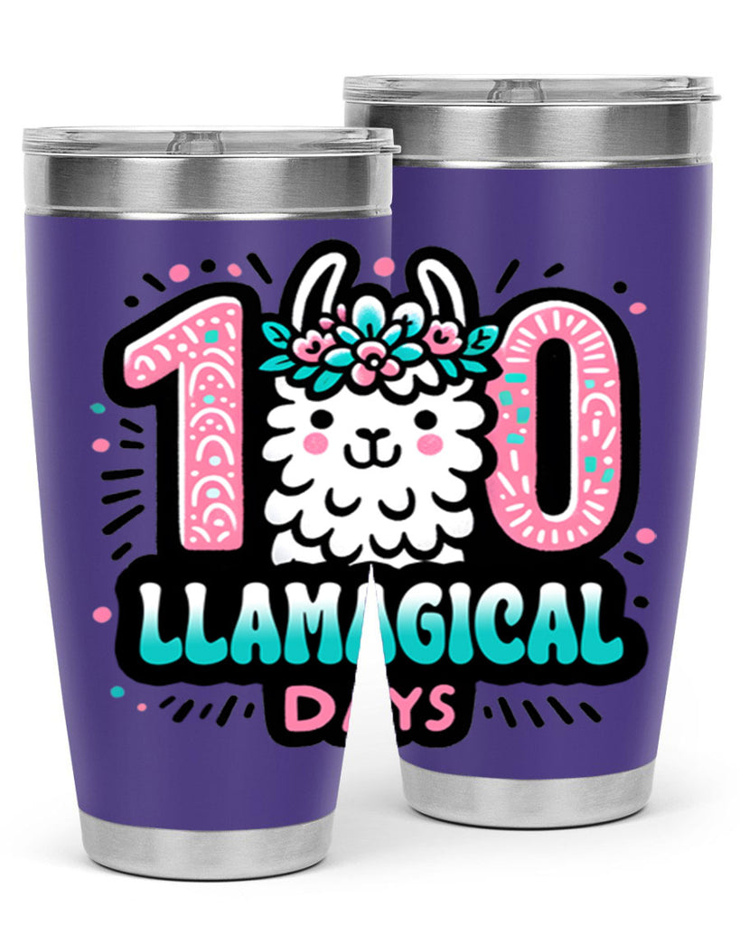 100 Llamagical Days Sublimation 35#- 100 days of school- Tumbler