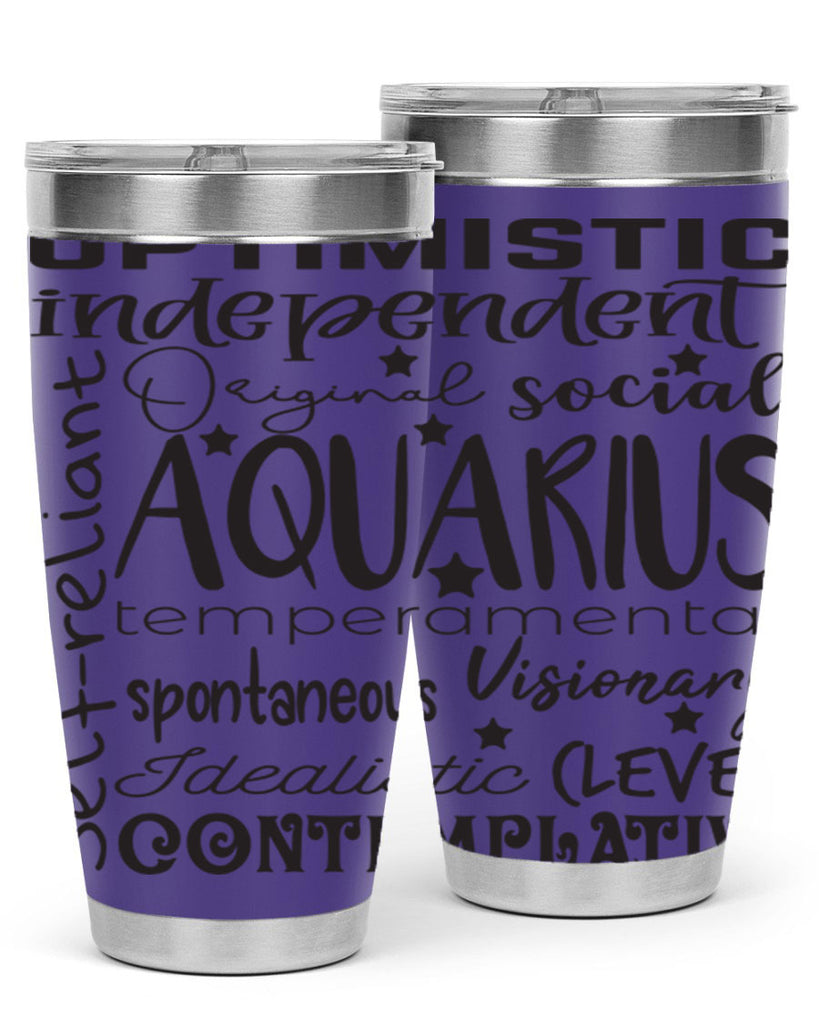 Aquarius 563#- zodiac- Tumbler