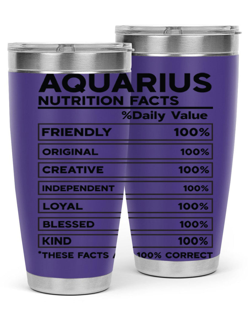 Aquarius Nutrition Facts 67#- zodiac- Tumbler