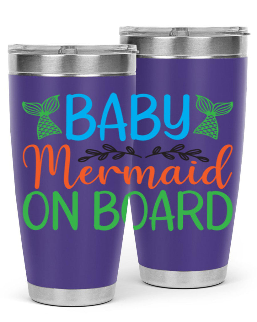 Baby Mermaid On Board 33#- mermaid- Tumbler