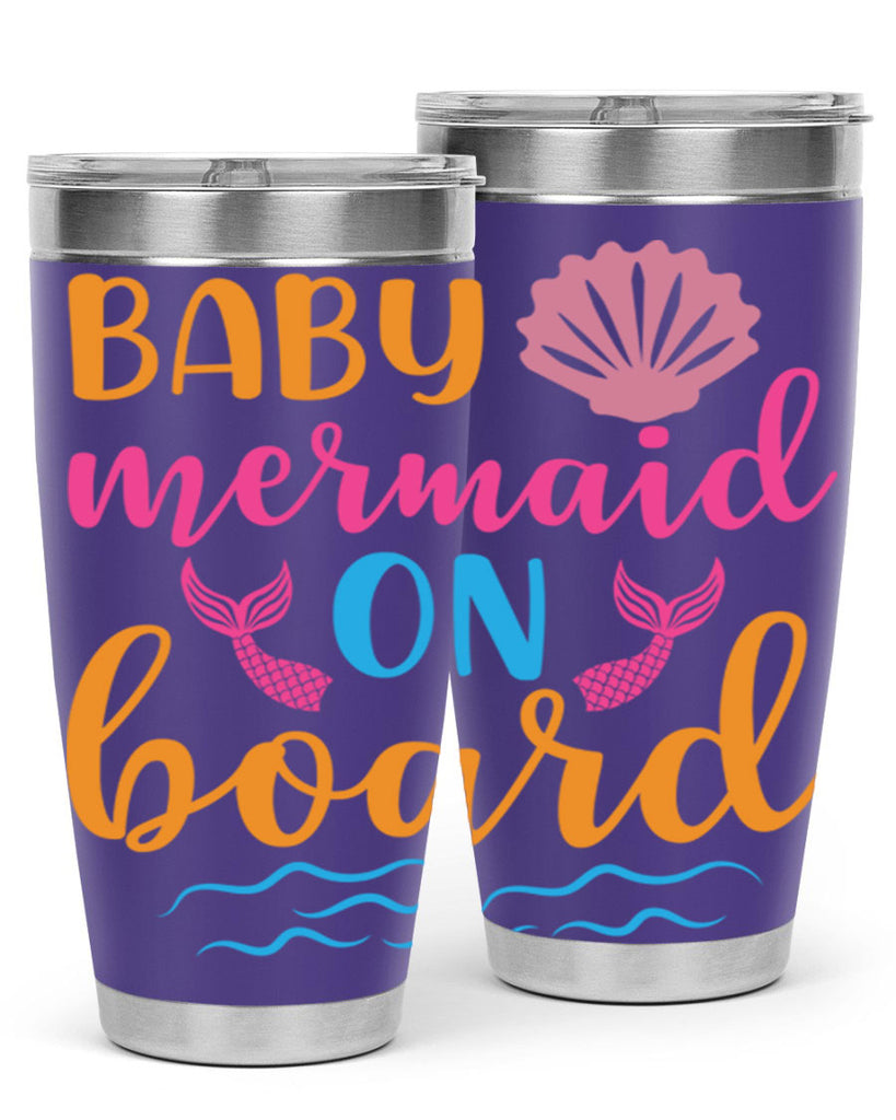 Baby Mermaid On Board 39#- mermaid- Tumbler