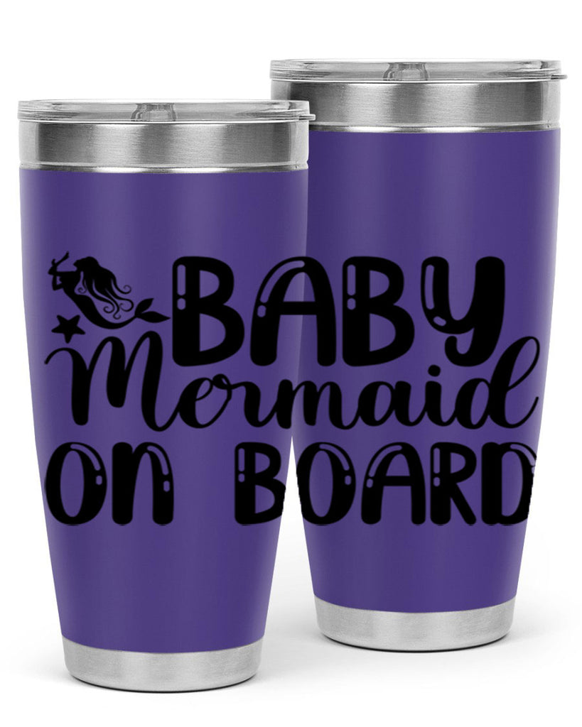 Baby Mermaid on Board 35#- mermaid- Tumbler