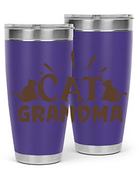 Cat Grandma Style 4#- cat- Tumbler