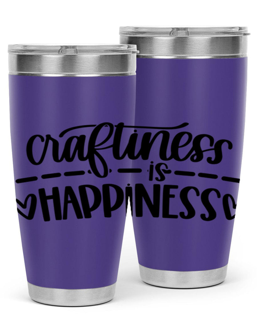 Craftiness Is Happiness 35#- crafting- Tumbler