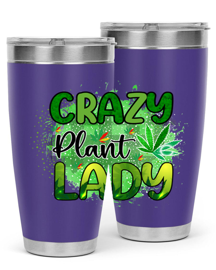 Crazy Plant Lady 64#- marijuana- Tumbler