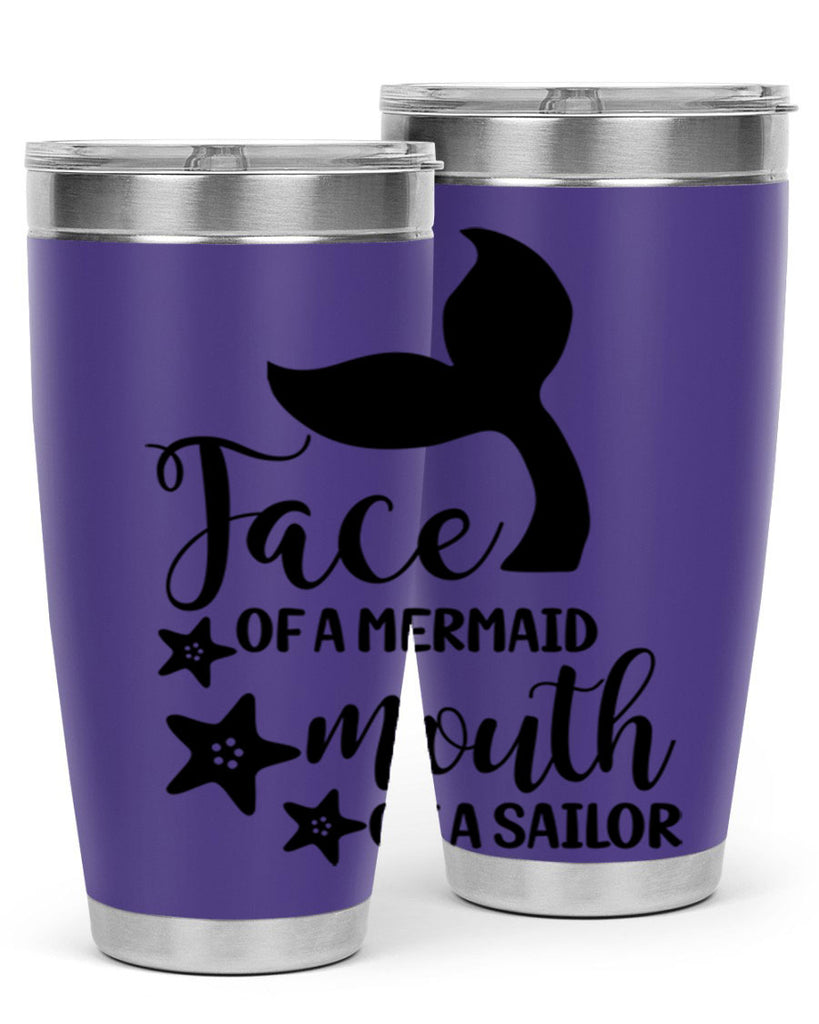 Face of a Mermaid mouth 165#- mermaid- Tumbler