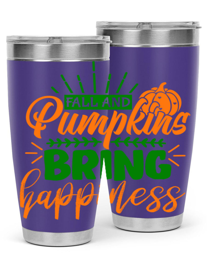 Fall and Pumpkins Bring Happiness 85#- fall- Tumbler