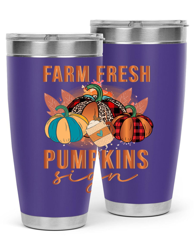 Farm Fresh Pumpkins Sign 175#- fall- Tumbler