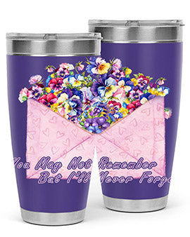 Floral Buerfly AlzheimerS Awareness 147#- alzheimers- Tumbler