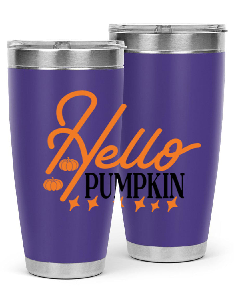 Hello Pumpkin 293#- fall- Tumbler