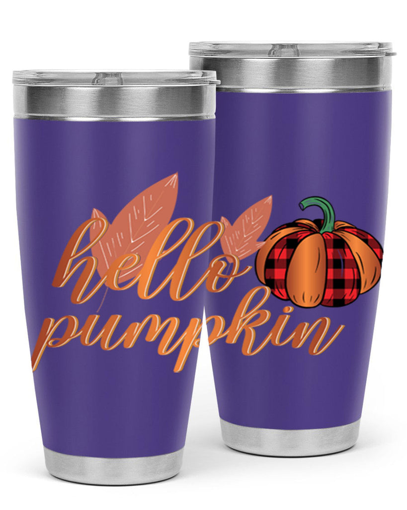 Hello Pumpkin 294#- fall- Tumbler