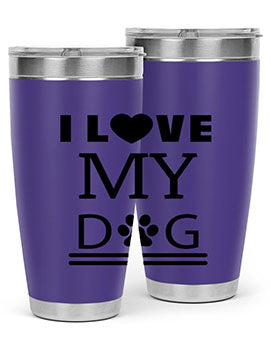 I Love My Dog Style 41#- dog- Tumbler