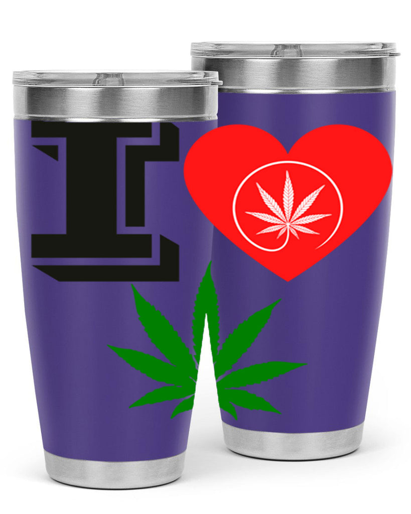 I love Cannabis heart 126#- marijuana- Tumbler