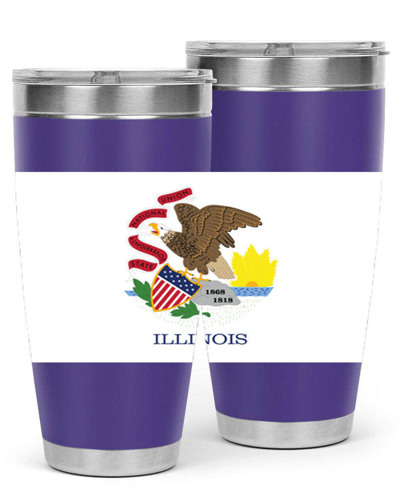 Illinois 39#- Us Flags- Tumbler